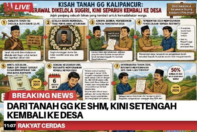 Dari Tanah GG ke SHM, Kini Setengah Kembali ke Desa