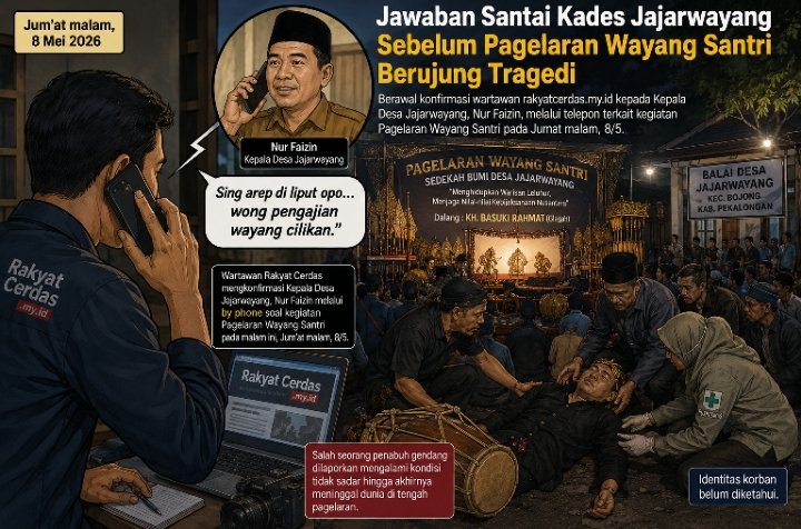 Jawaban Kades Jajarwayang Saat Dikonfirmasi Wartawan Soal Wayang Santri Jadi Sorotan