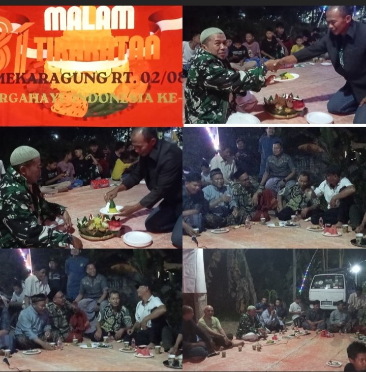 Tirakatan HUT RI ke-81, Warga Mekar Agung Perkuat Kebersamaan dan Semangat Gotong Royong