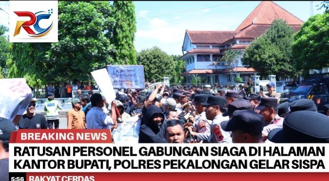 Ratusan Personel Gabungan Siaga di Halaman Kantor Bupati, Polres Pekalongan Gelar Sispamkota Antisipasi Kontinjensi