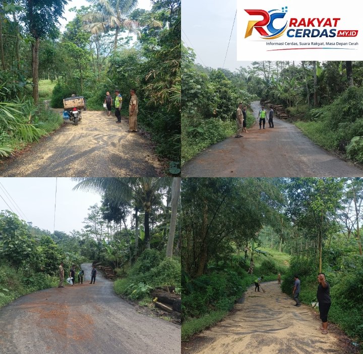 Jalan Licin Akibat Tumpahan Solar di Kandangserang, Polisi dan Warga Sigap Lakukan Penanganan