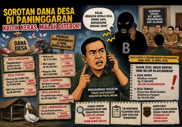 Waduh ! Dana Desa Disorot, Nasron Malah Diteror: Kritik Keras Berujung Ancaman Misterius