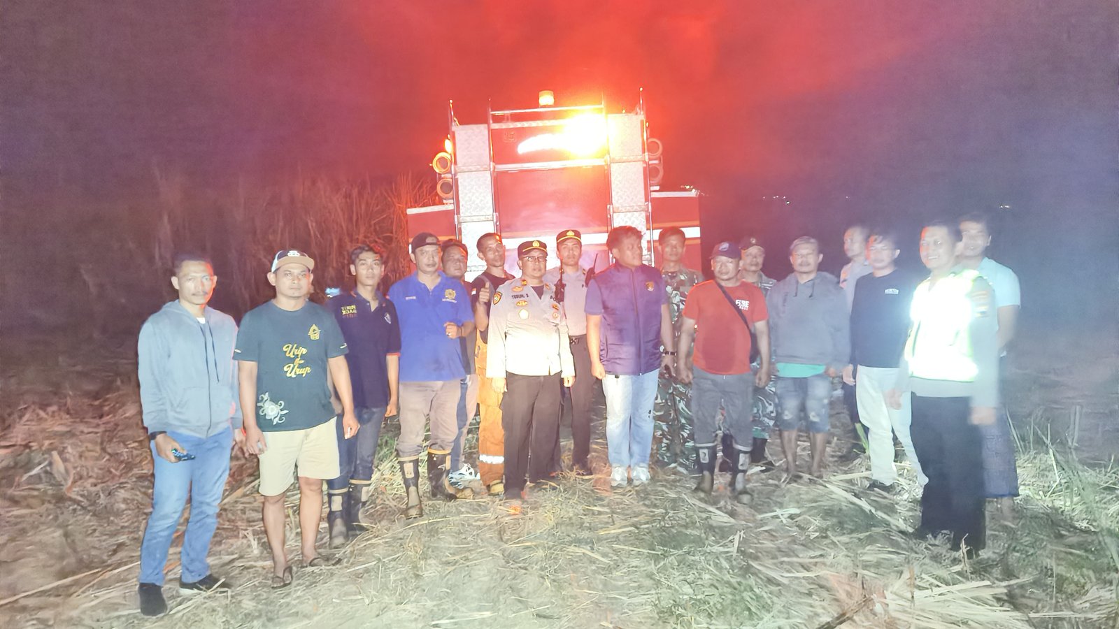 Diduga Berawal dari Bara Pembakaran Sisa Panen, Kebakaran Lahan Tebu di Kajen Hanguskan Perkebunan Milik Empat Warga
