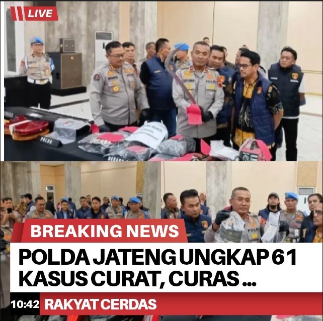 Polda Jateng Ungkap 61 Kasus Curat, Curas dan Curanmor Selama Mei 2026, 105 Tersangka Diamankan