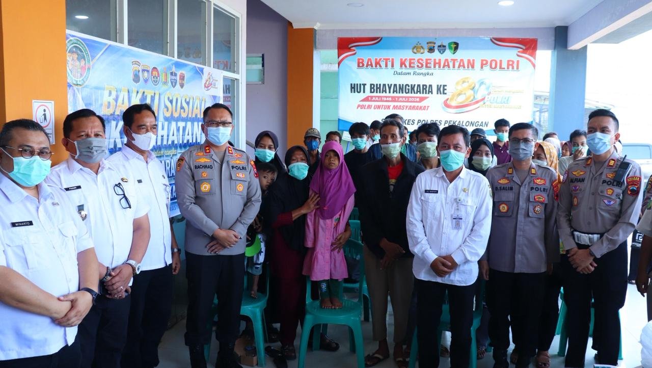 Polres Pekalongan Gelar Bakti Kesehatan Hari Bhayangkara ke-80, Puluhan Warga Ikuti Cek Kesehatan Gratis dan Skrining TB Paru