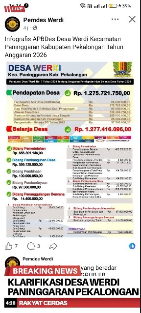Pemdes Werdi Klarifikasi Dana Pelatihan Menjahit Rp.37,5 Juta, Tegaskan Sudah Dikembalikan ke Kas Desa