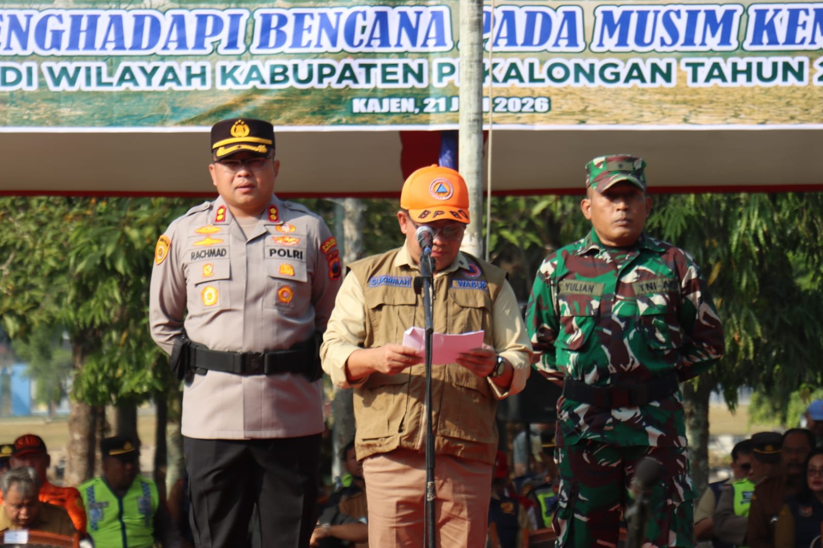 Pemkab Pekalongan Siagakan Seluruh Kekuatan Hadapi Musim Kemarau 2026, Apel Gabungan Perkuat Sinergi Antisipasi Kekeringan dan Karhutla