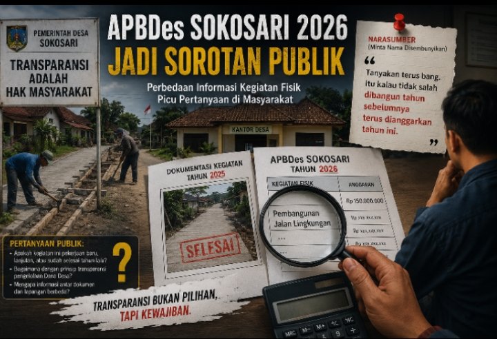 Sorotan APBDes Sokosari Belum Reda, Narasumber Sebut Proyek Diduga Sudah Dibangun Tahun Sebelumnya